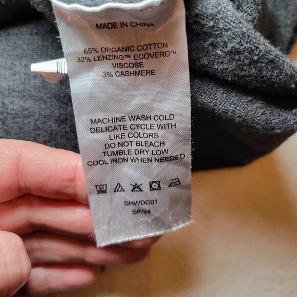 Quince V neck Sweater Grey Woman's Medium 3% Cashmere - Picture 5 of 6